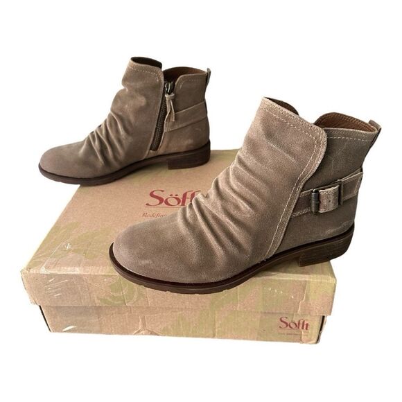 Sofft Brookdale Light Grey Ankle Boots Women’s Size 7 NIB - Picture 4 of 12